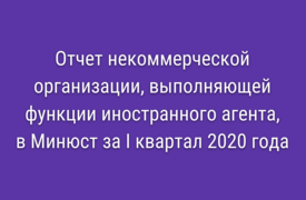 В Министерство юстиции Российской Федерации. Отчет